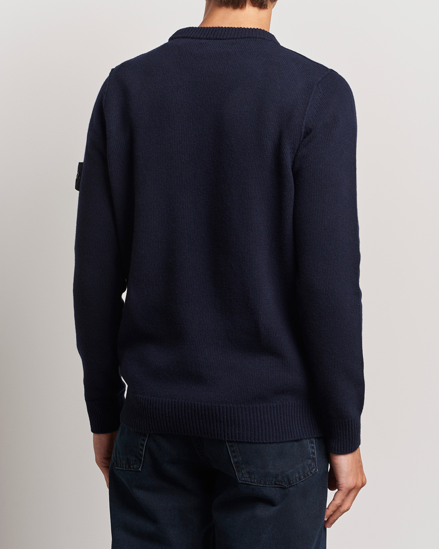 Herren | Pullover | Stone Island | Knitted Lambwool Sweater Navy Blue