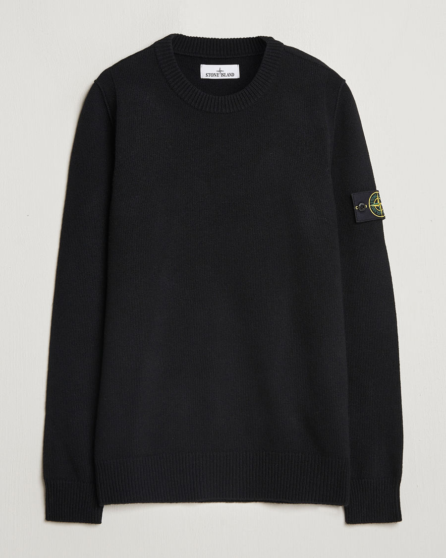 Herren | Pullover | Stone Island | Knitted Lambwool Sweater Black