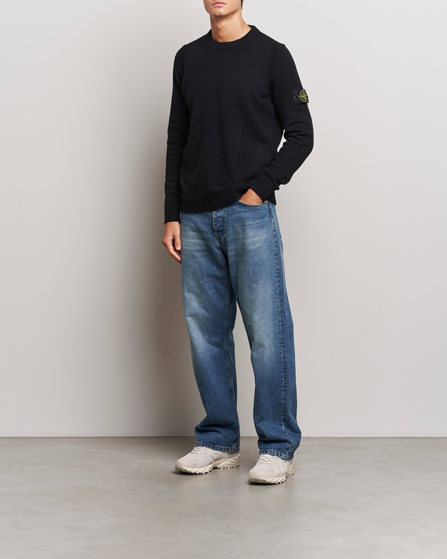 Herren | Pullover | Stone Island | Knitted Lambwool Sweater Black