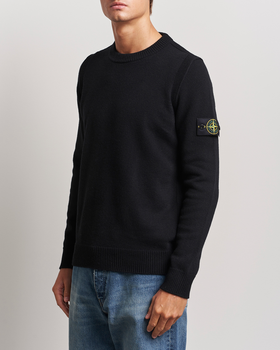 Herren | Pullover | Stone Island | Knitted Lambwool Sweater Black