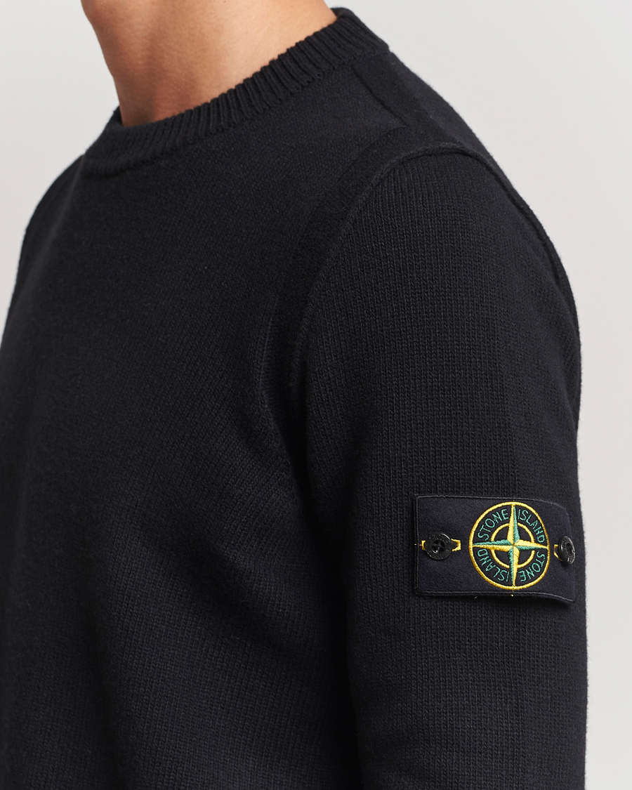 Herren | Pullover | Stone Island | Knitted Lambwool Sweater Black