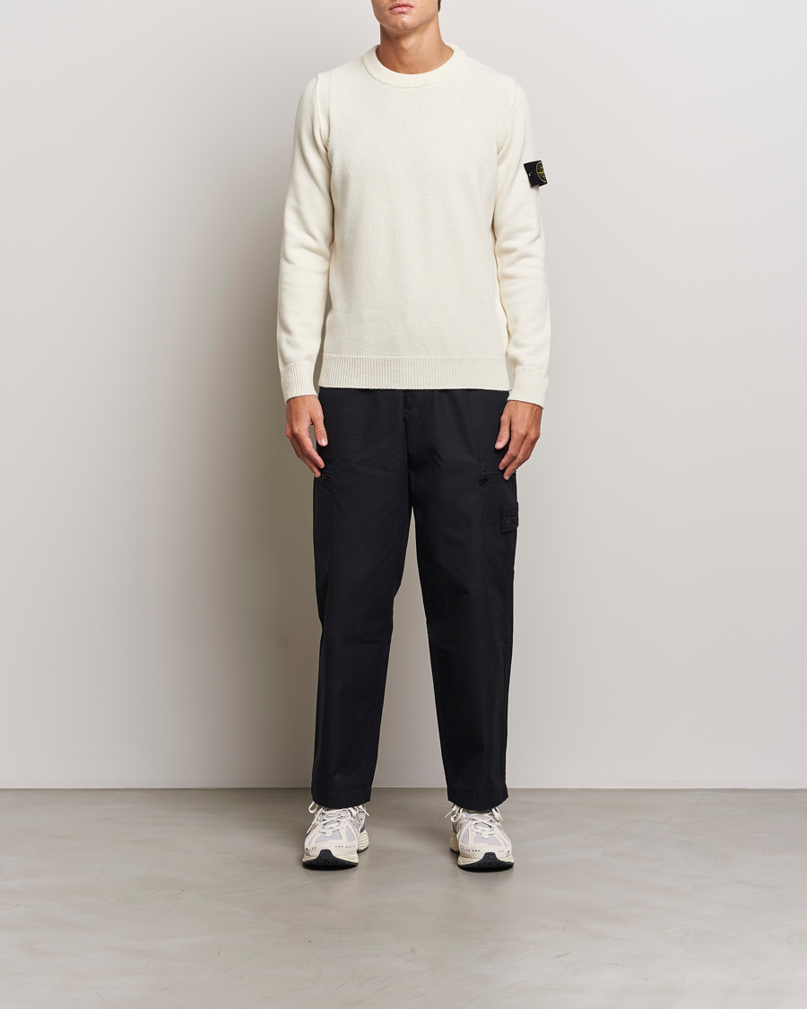 Herren | Pullover | Stone Island | Knitted Lambwool Sweater Natural