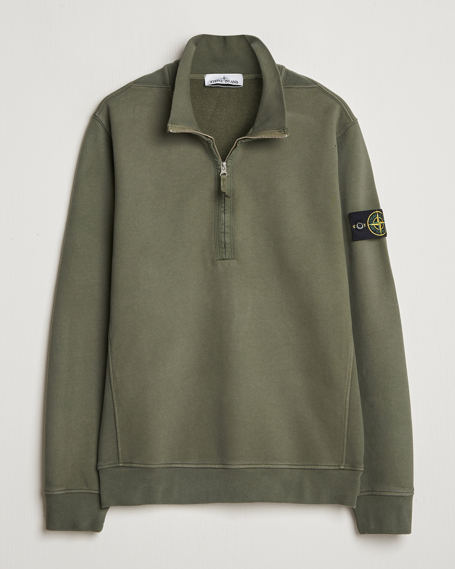 Herren | Pullover | Stone Island | Garment Dyed Fleece Half Zip Musk