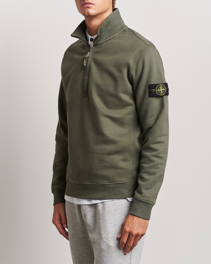 Herren | Pullover | Stone Island | Garment Dyed Fleece Half Zip Musk