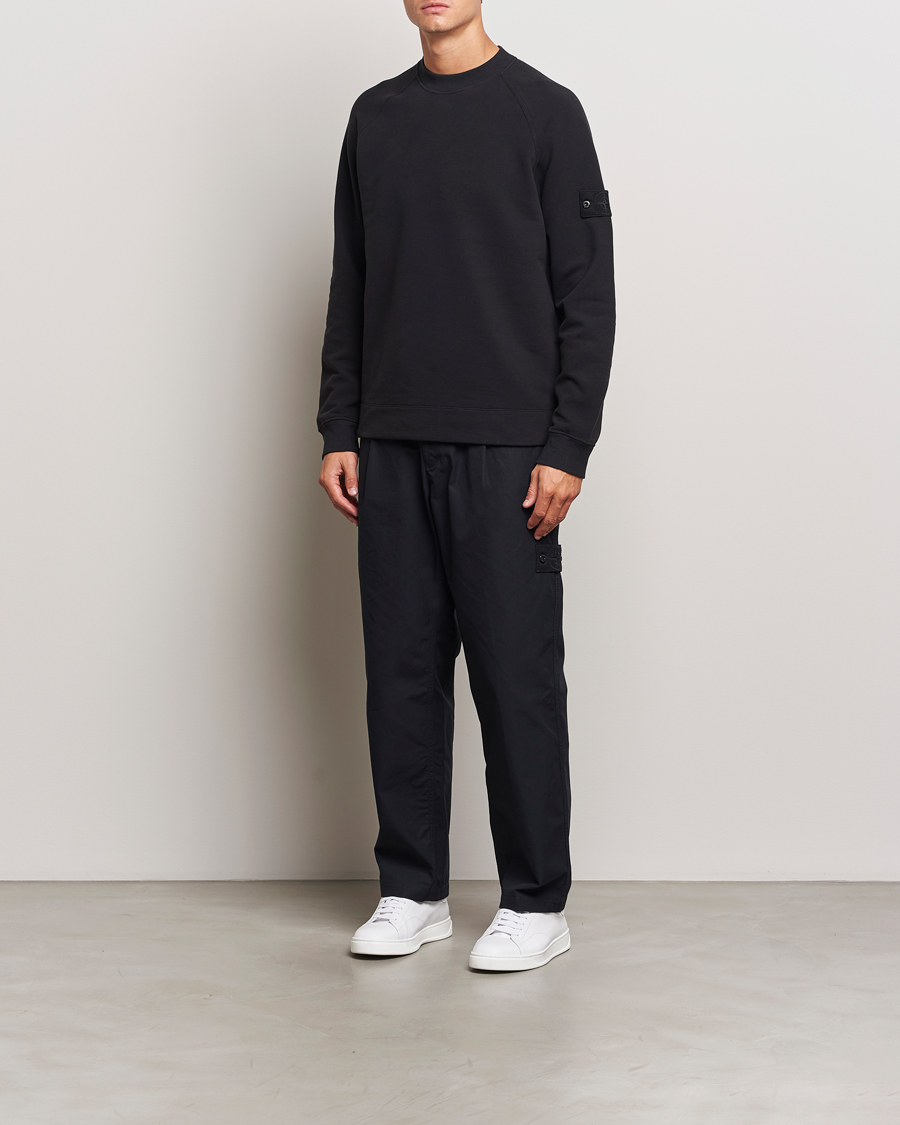 Herren | Pullover | Stone Island | Ghost Organic Cotton Fleece Sweatshirt Black