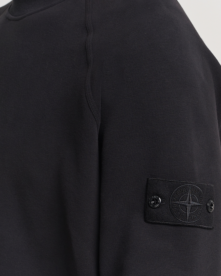 Herren | Pullover | Stone Island | Ghost Organic Cotton Fleece Sweatshirt Black