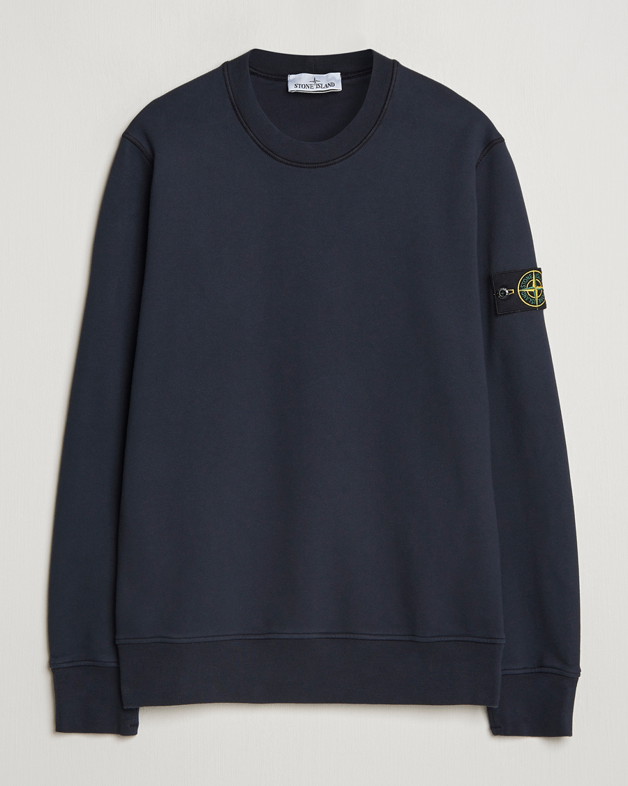 Herren | Pullover | Stone Island | Garment Dyed Fleece Sweatshirt Navy Blue