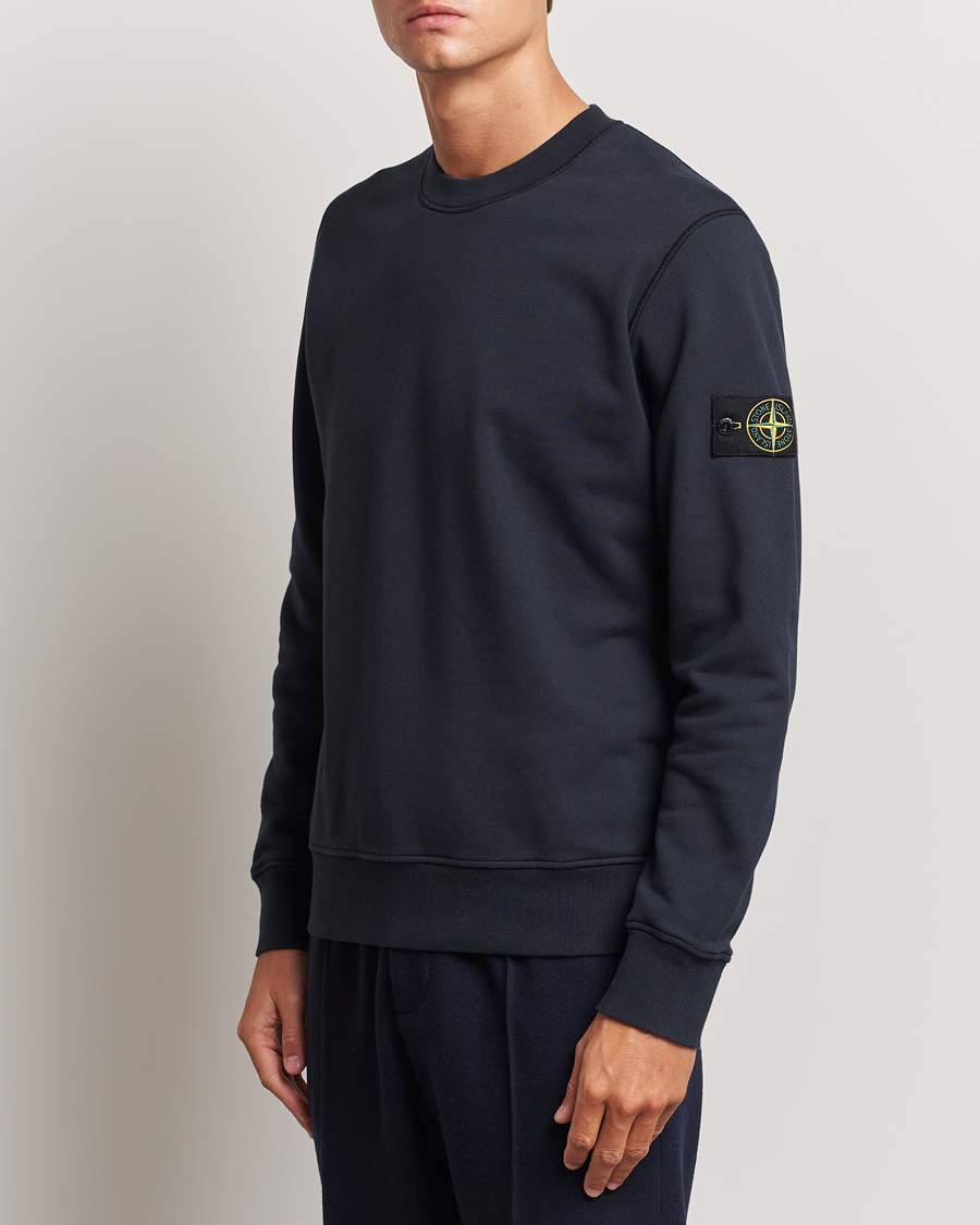 Herren | Pullover | Stone Island | Garment Dyed Fleece Sweatshirt Navy Blue