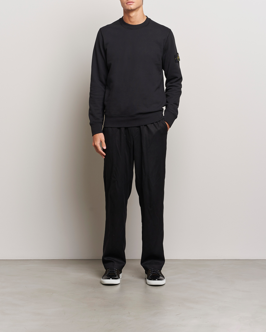 Herren | Pullover | Stone Island | Garment Dyed Fleece Sweatshirt Black