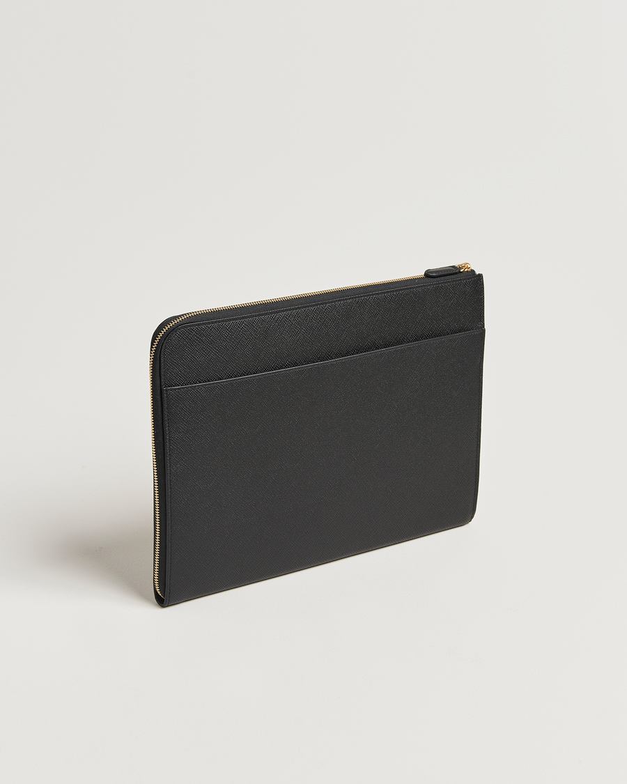 Herren | Taschen | Smythson | Panama Small Laptop Case Black