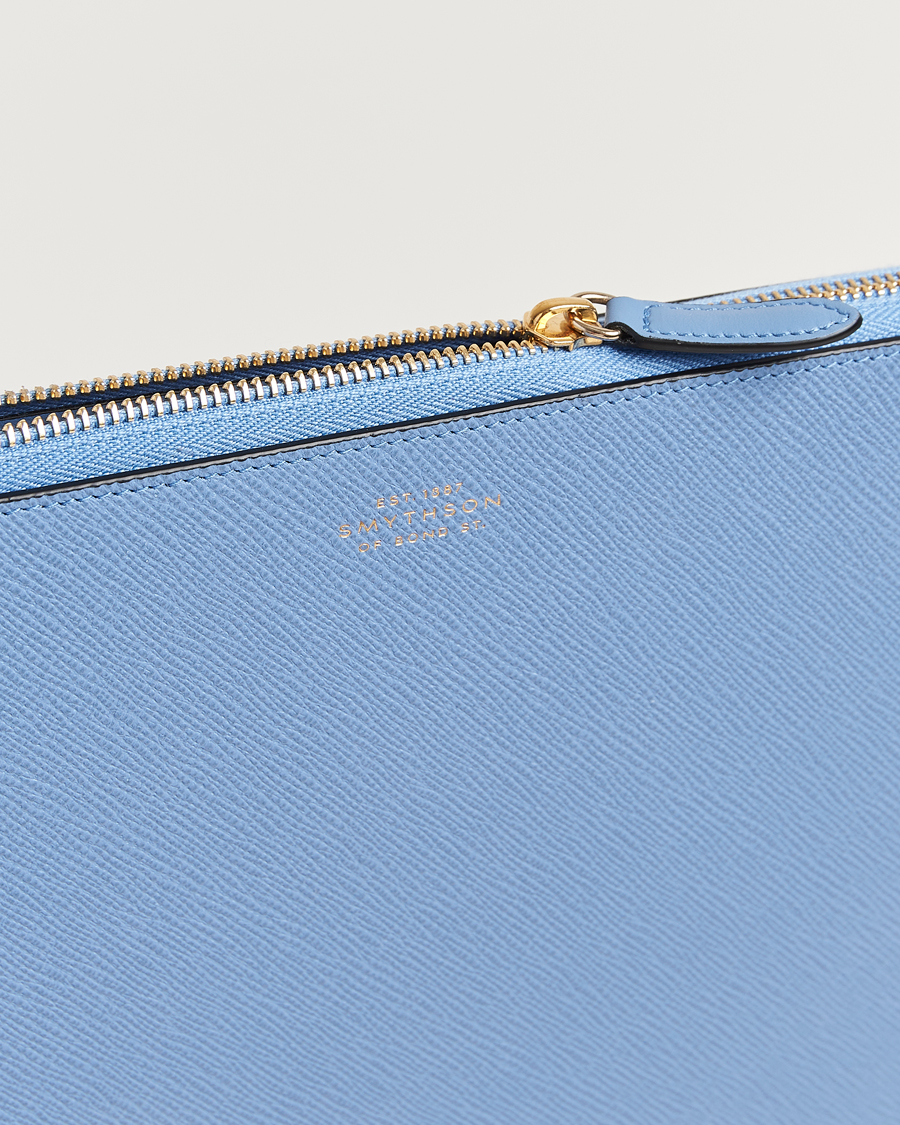Herren | Smythson Panama Large Laptop Case Nile Blue | Smythson | Panama Large Laptop Case Nile Blue