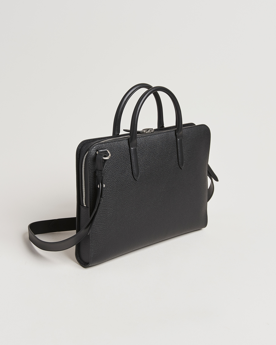 Herren | Taschen | Smythson | Ludlow Ultra Slim Brefcase With Zip Front Black