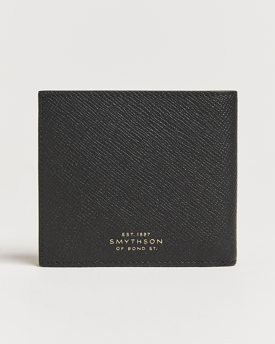Herren | Geldbörsen | Smythson | Panama 6 Card Leather Wallet Black