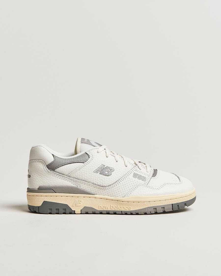 Herren | New Balance 550 Retro Tennis Sneakers White/Grey | New Balance | 550 Retro Tennis Sneakers White/Grey