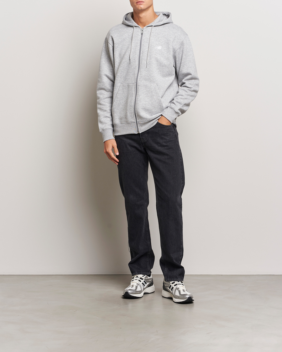 Herren | Pullover | New Balance | Essentials Full Zip Fleece Hoodie Athletic Grey