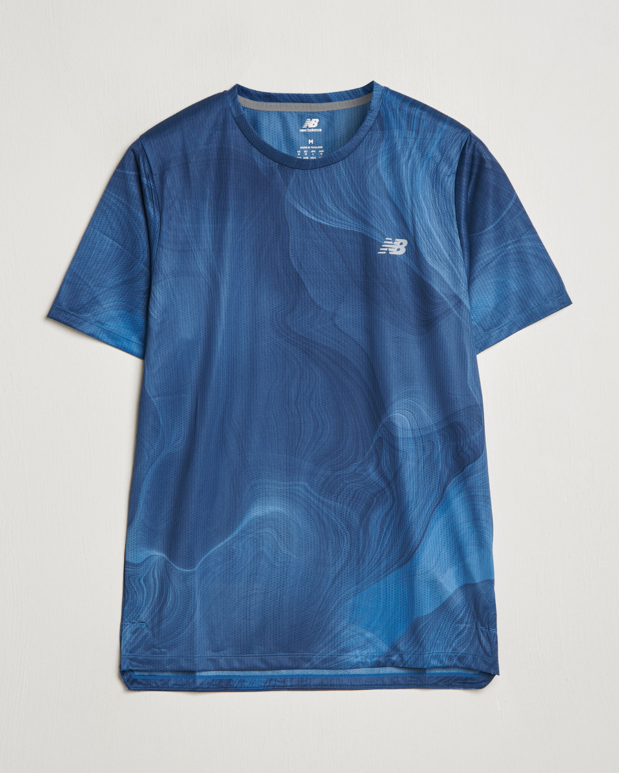 Herren | T-Shirts | New Balance Running | Athletics Run T-Shirt Blue Agate