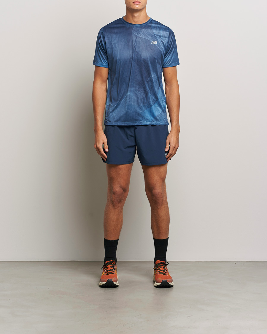 Herren | T-Shirts | New Balance Running | Athletics Run T-Shirt Blue Agate