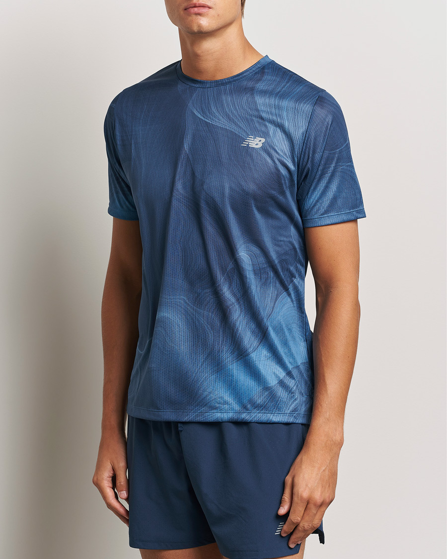 Herren | T-Shirts | New Balance Running | Athletics Run T-Shirt Blue Agate