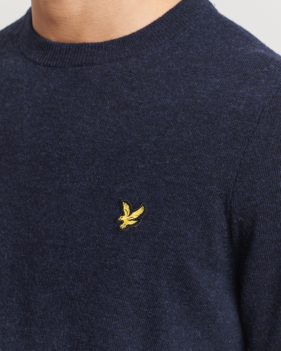 Herren | Pullover | Lyle & Scott | Lambswool Crew Neck Pullover Dark Navy Marl