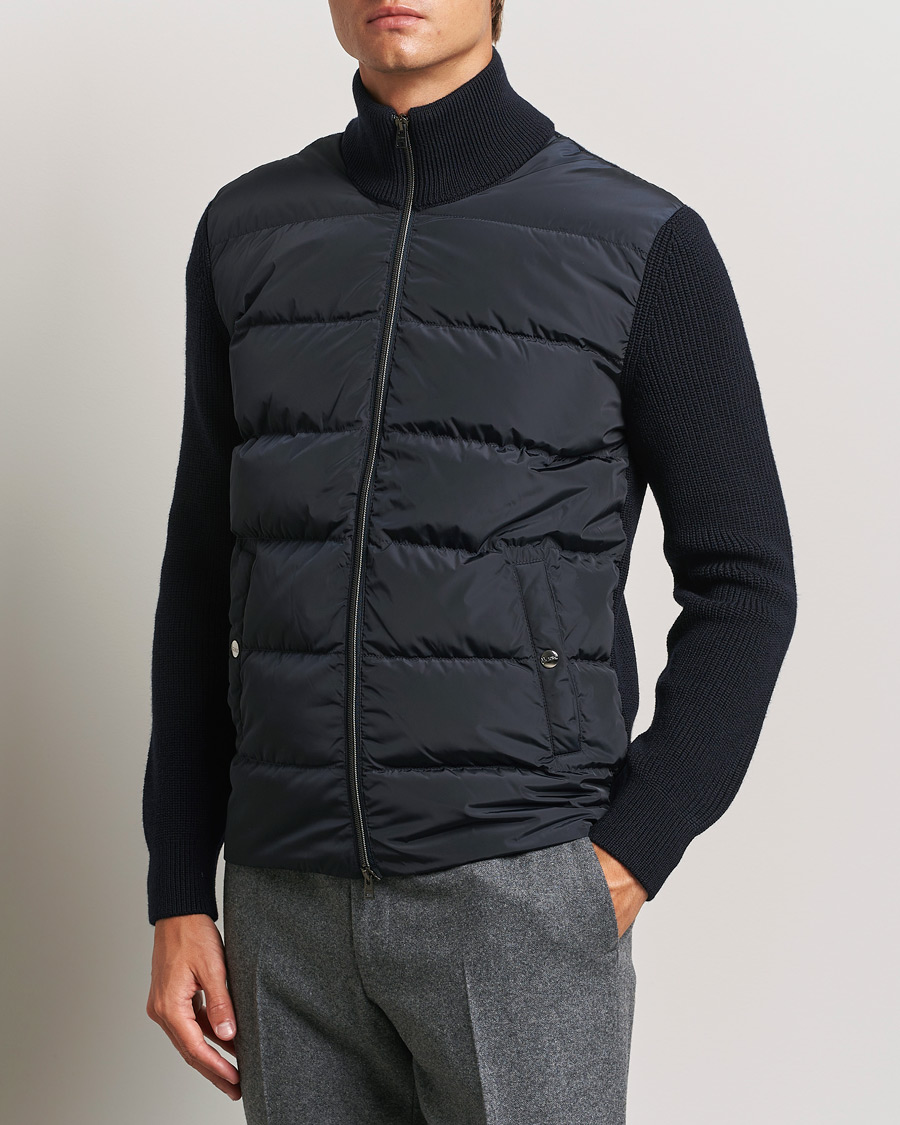 Herren | Jacken | Herno | Knitted Hybrid Jacket Navy