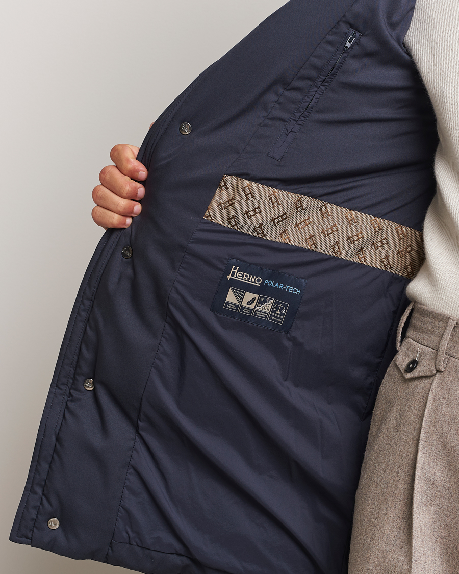 Herren | Jacken | Herno | Faux Fur Down Parka Navy