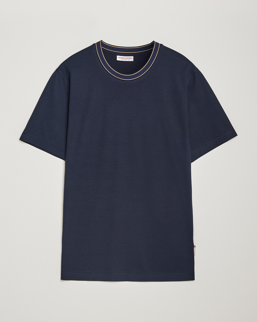 Herren | T-Shirts | Orlebar Brown | OB Standard Ribbon Tipping T-Shirt Night Iris
