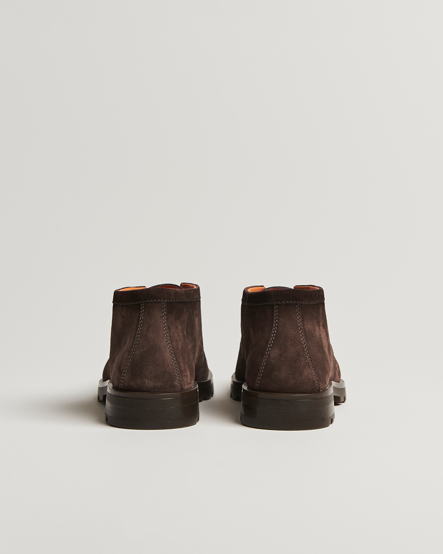 Herren | Santoni Winter Chukka Boot Dark Brown Suede | Santoni | Winter Chukka Boot Dark Brown Suede