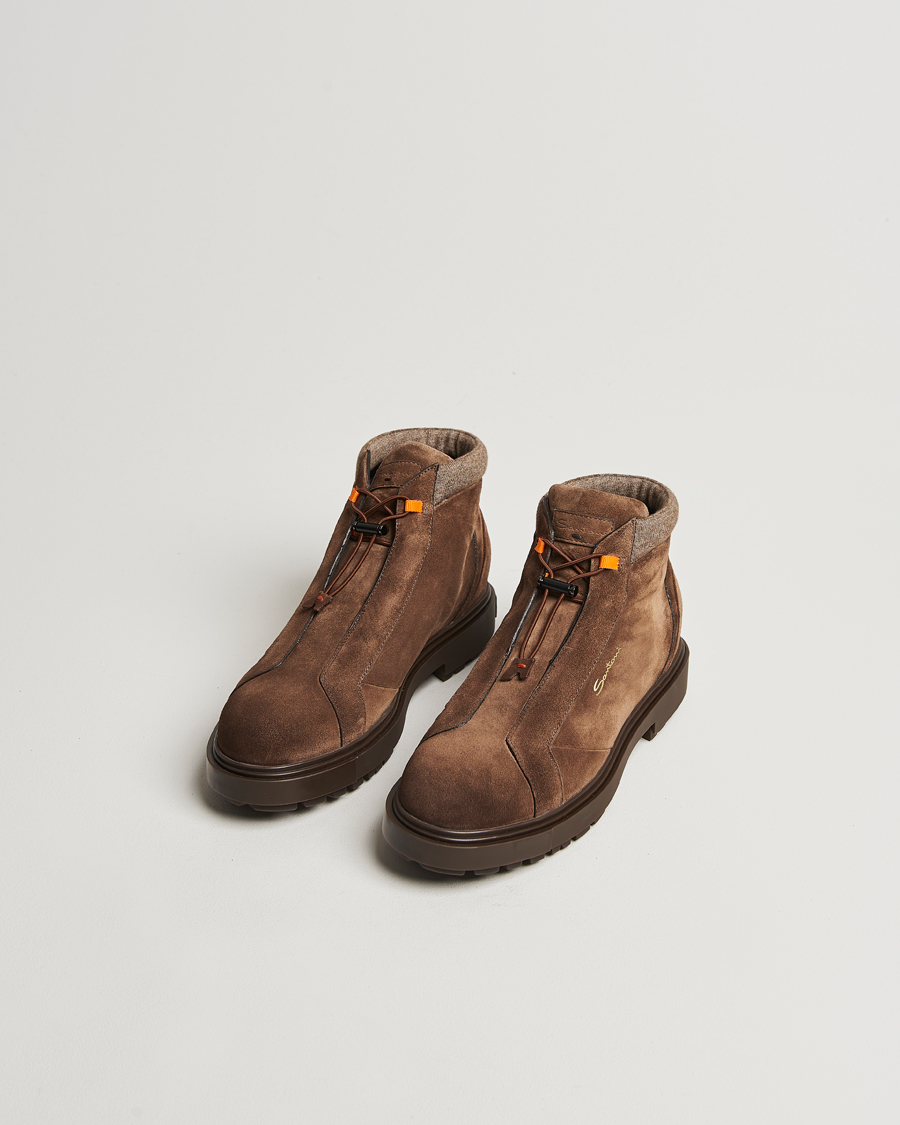 Santoni suede boots discount