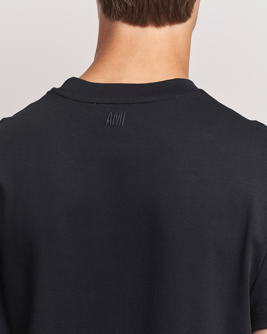 Herren | T-Shirts | AMI | Tonal Heart Logo T-Shirt Black