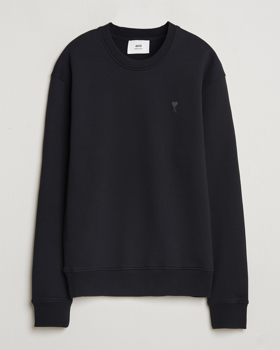 Herren | Pullover | AMI | Tonal Heart Logo Sweatshirt Black