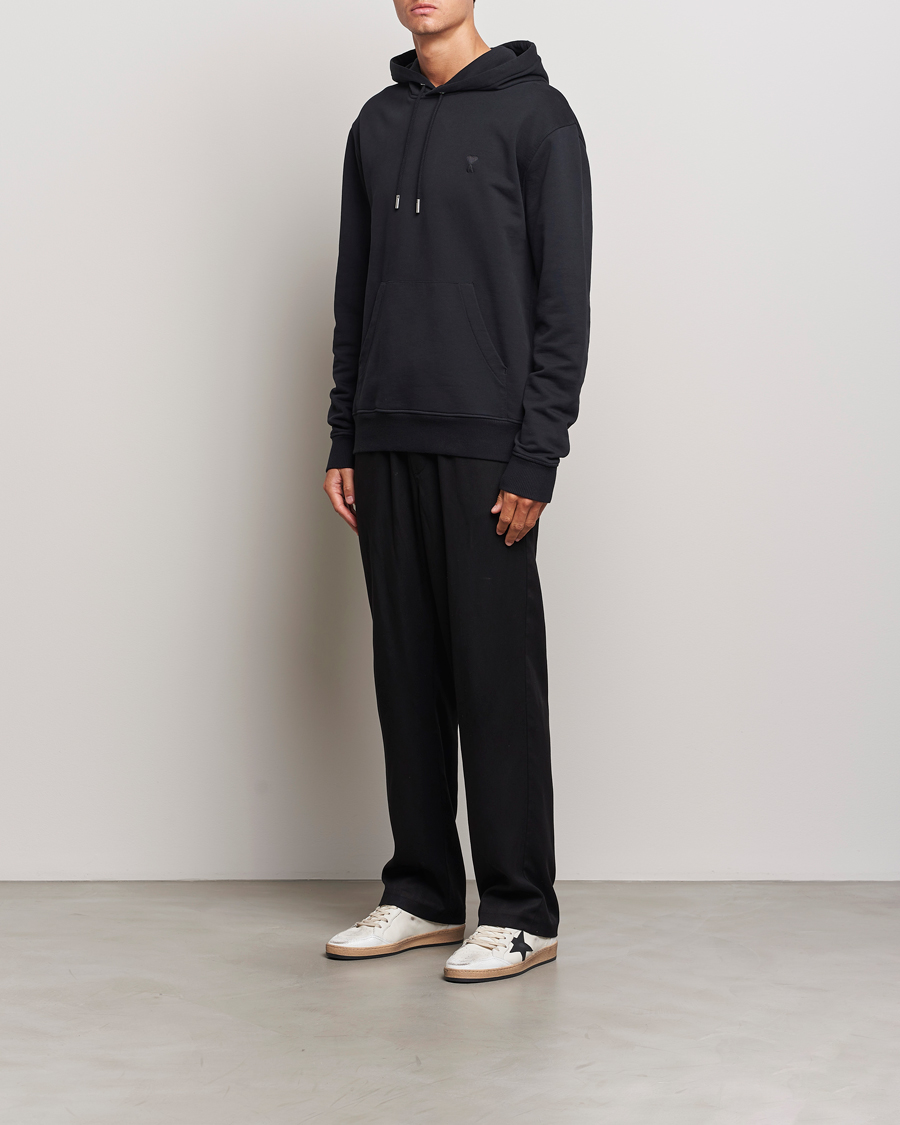 Herren | Pullover | AMI | Tonal Heart Logo Hoodie Black