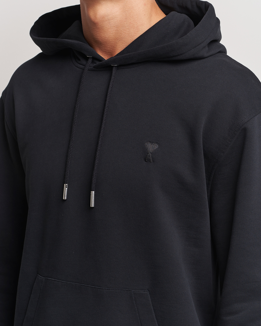 Herren | Pullover | AMI | Tonal Heart Logo Hoodie Black
