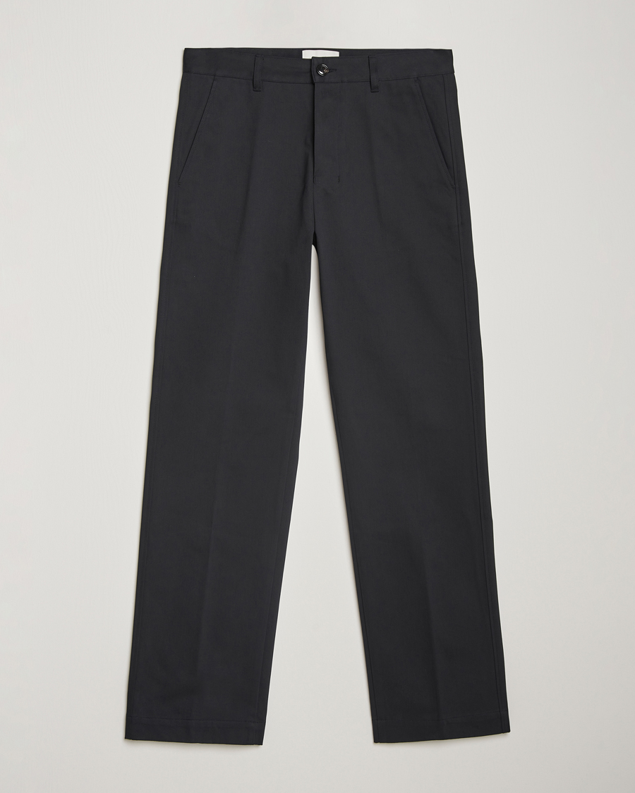 Herren | Hosen | AMI | Straight Fit Chino Trousers Black