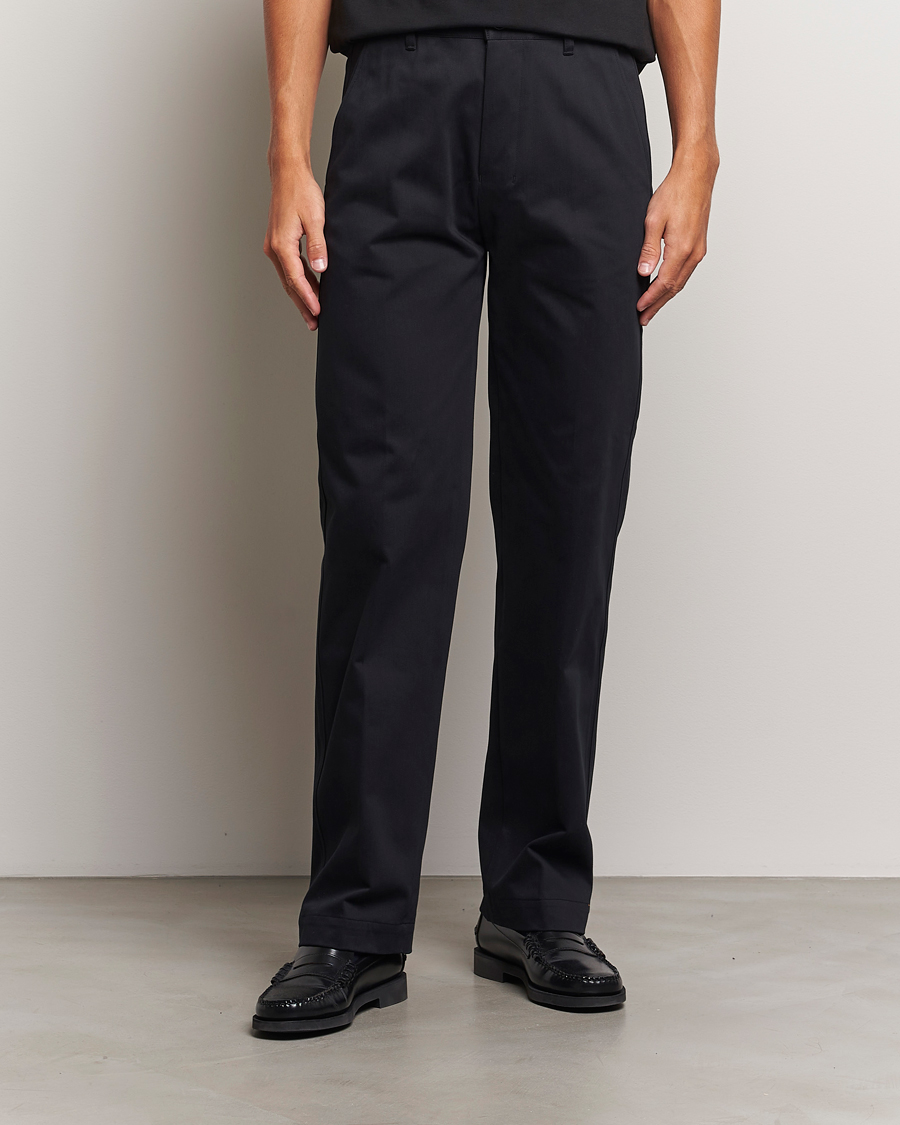 Herren | Hosen | AMI | Straight Fit Chino Trousers Black