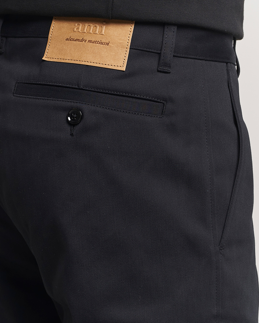 Herren | Hosen | AMI | Straight Fit Chino Trousers Black