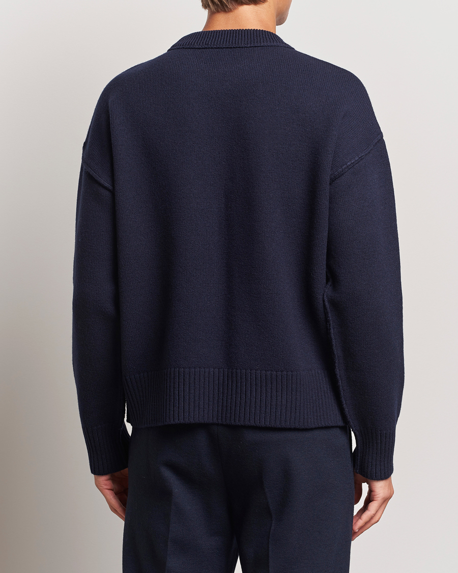 Herren | Pullover | AMI | Big Heart Logo Crew Neck Navy