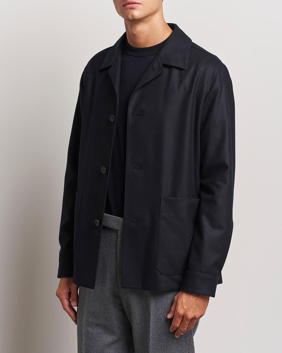 Herren | Jacken | Zegna | Flannel Chore Jacket Black