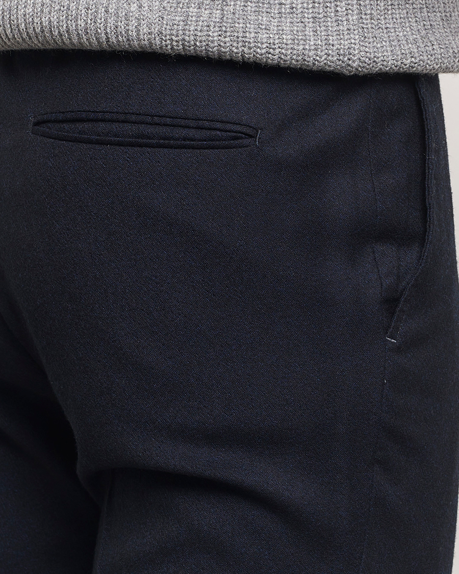 Herren | Hosen | Zegna | Techmerino Flannel Drawstring Pants Navy