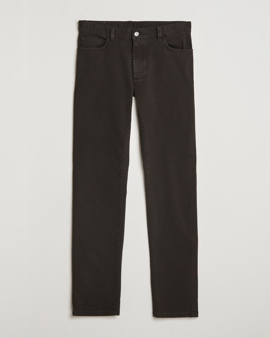 Herren | Hosen | Zegna | 5-Pocket Comfort Denim Pants Dark Brown
