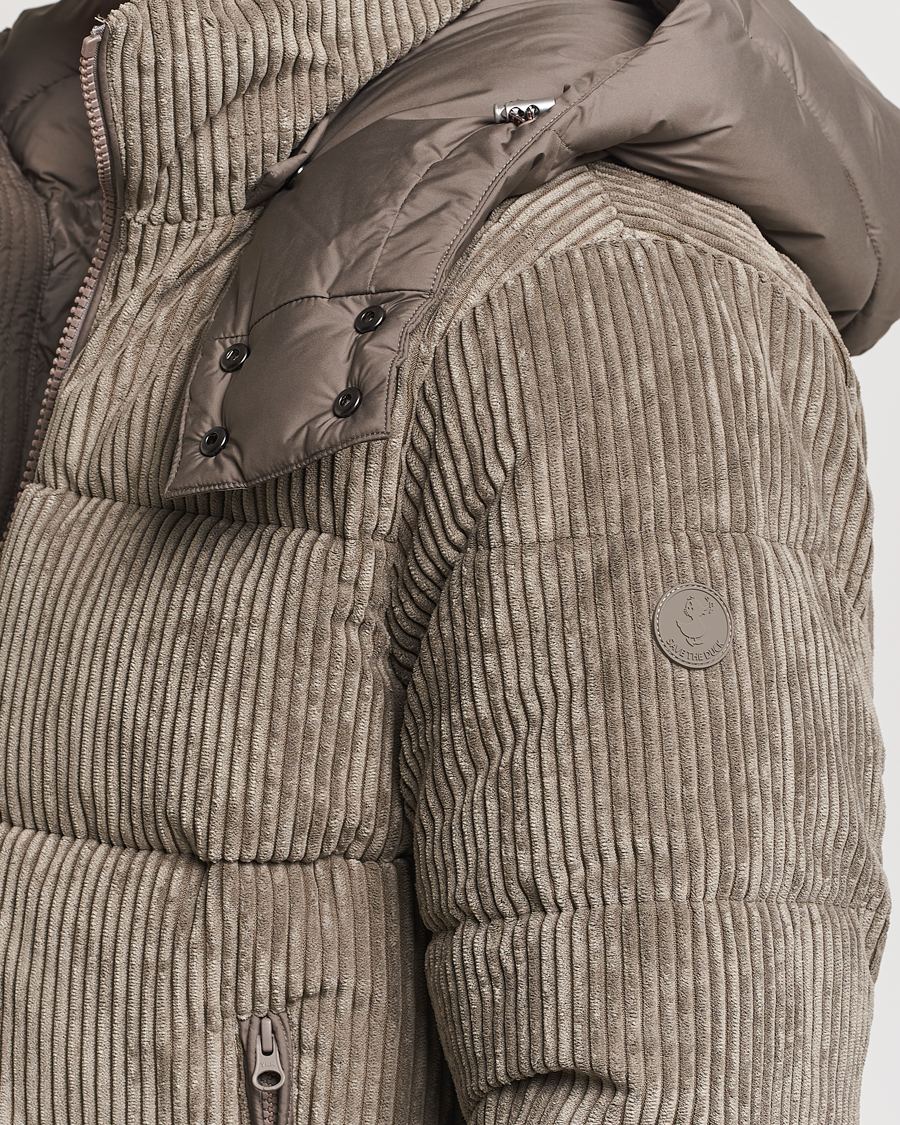 Herren | Jacken | Save The Duck | Albus Cord Padded Puffer Jacket Mud Grey