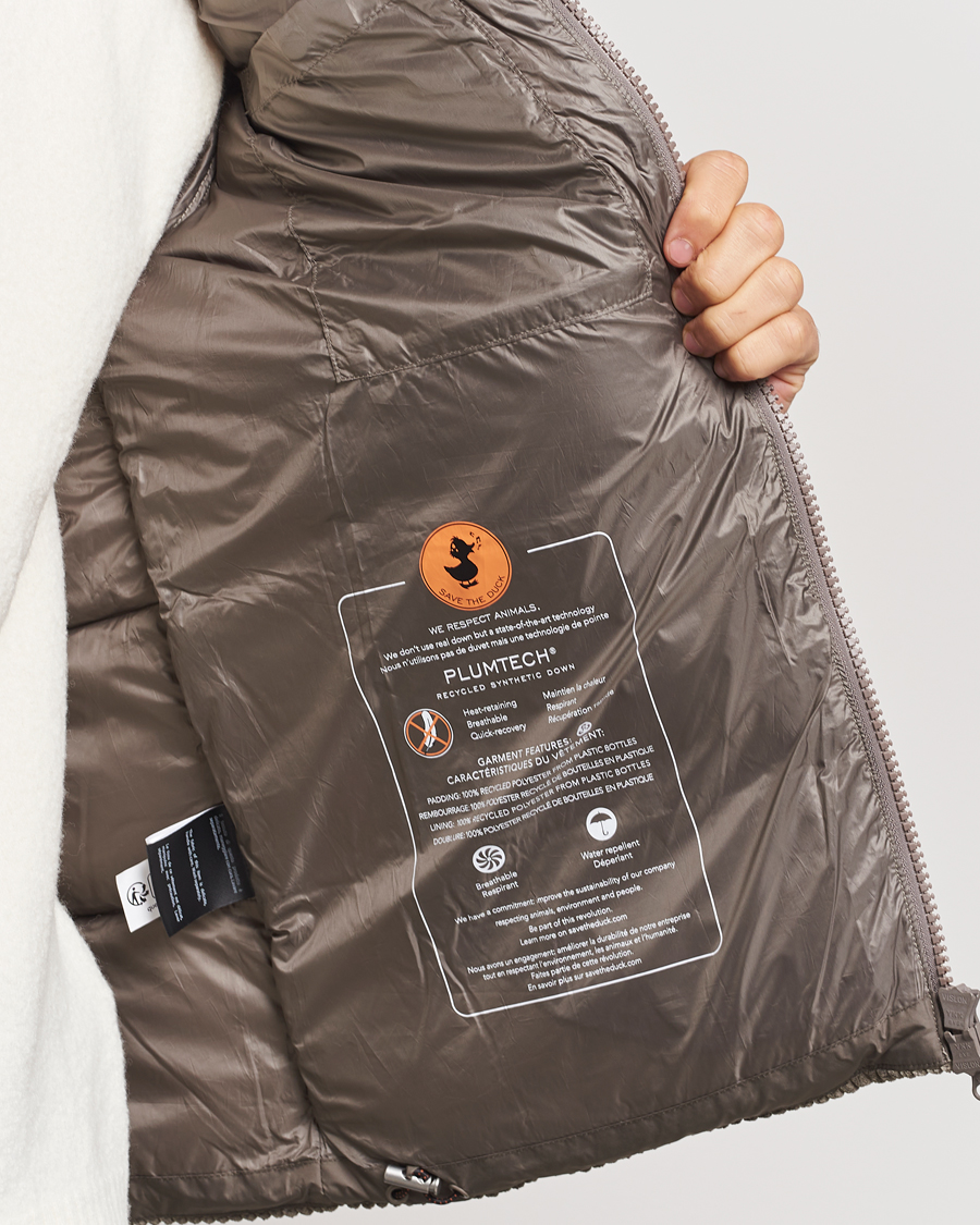 Herren | Jacken | Save The Duck | Albus Cord Padded Puffer Jacket Mud Grey