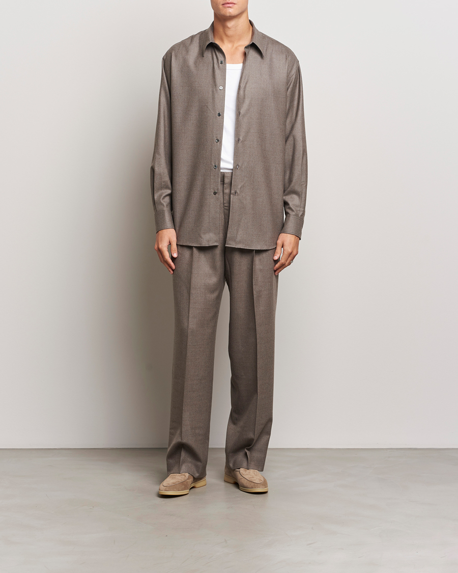 Herren | Hosen | Auralee | Superlight Wool Slacks Top Brown