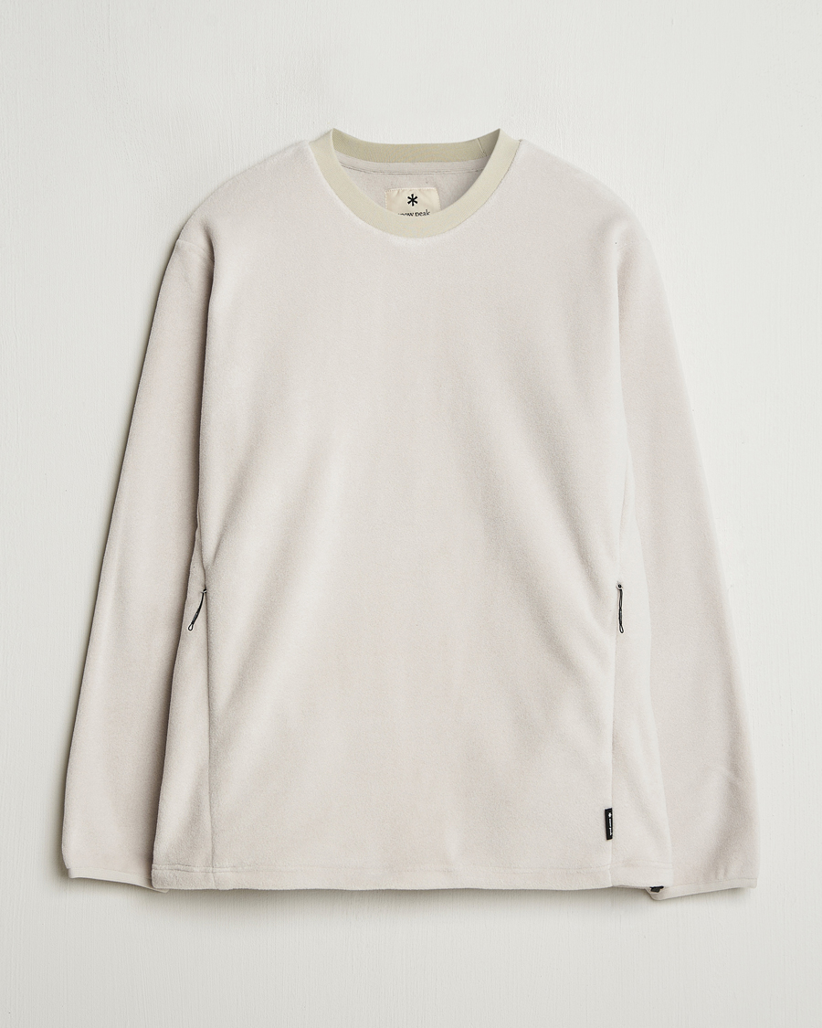 Herren | Pullover | Snow Peak | Double Face Fleece Pullover Ivory