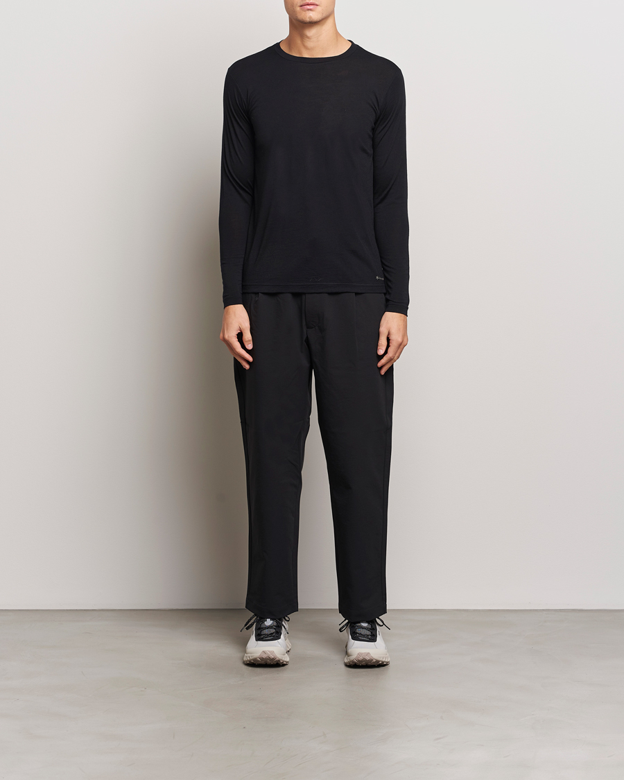 Herren | Pullover | Snow Peak | Merino Wool Long Sleeve T-Shirt Black