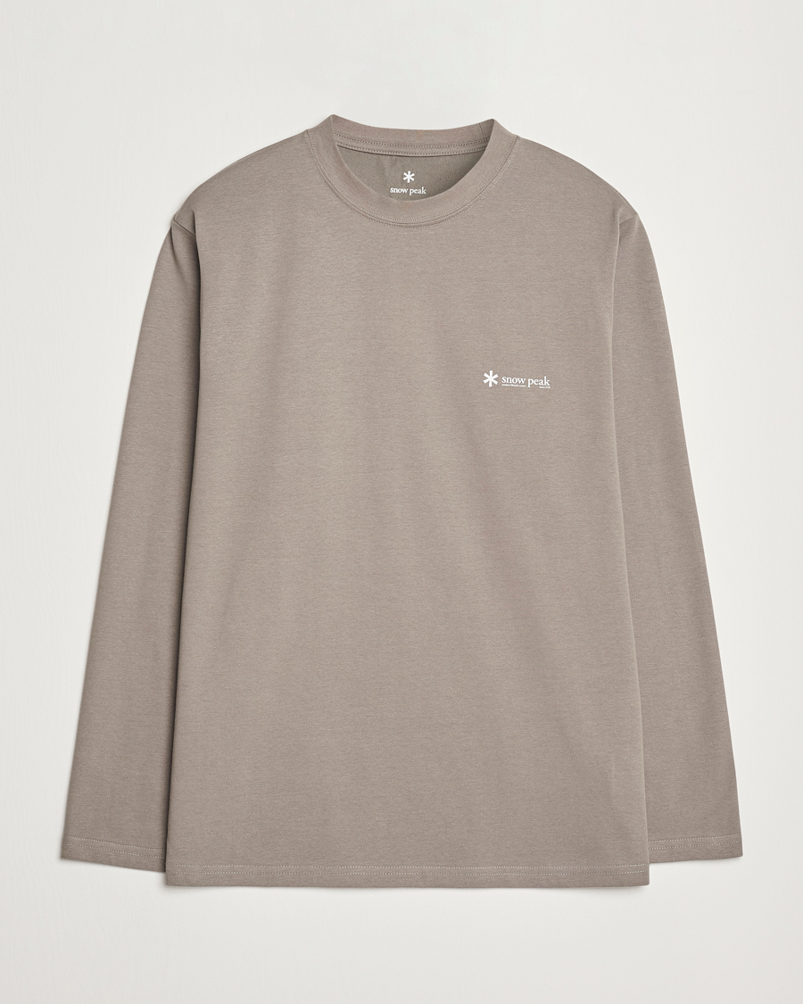 Herren | T-Shirts | Snow Peak | Onepoint Long Sleeve T-Shirt Greige