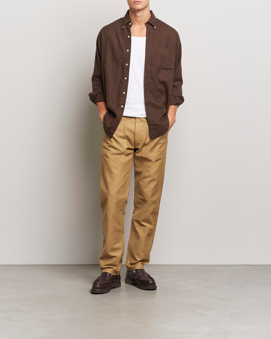 Herren | Hosen | orSlow | Slim Fit Original Sateen Fatigue Pants Khaki