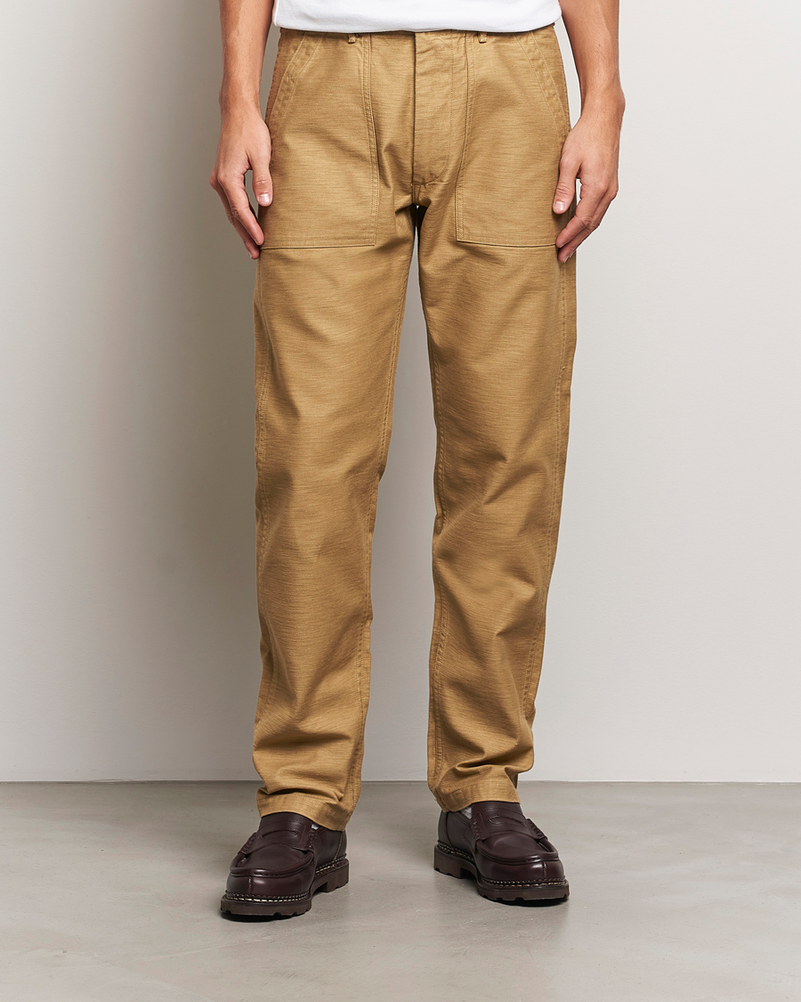 Herren | Hosen | orSlow | Slim Fit Original Sateen Fatigue Pants Khaki