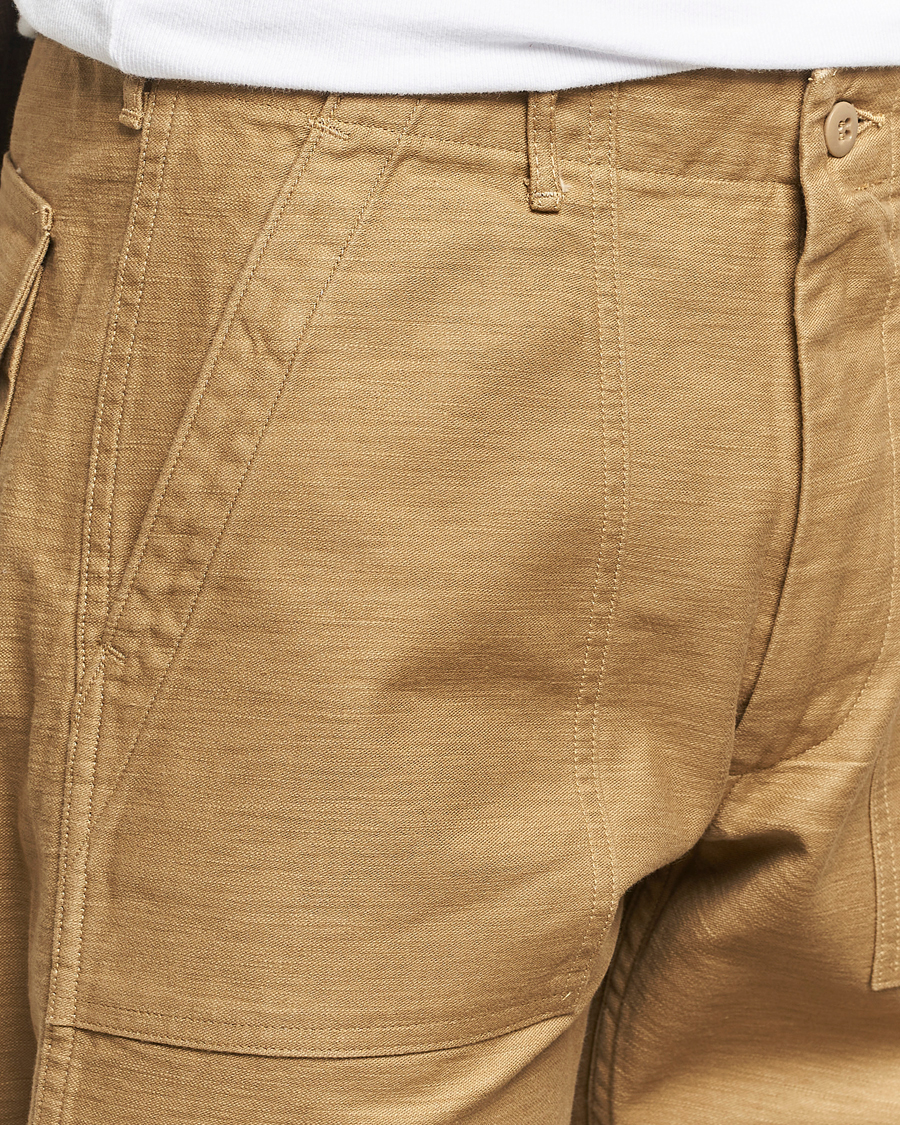 Herren | Hosen | orSlow | Slim Fit Original Sateen Fatigue Pants Khaki
