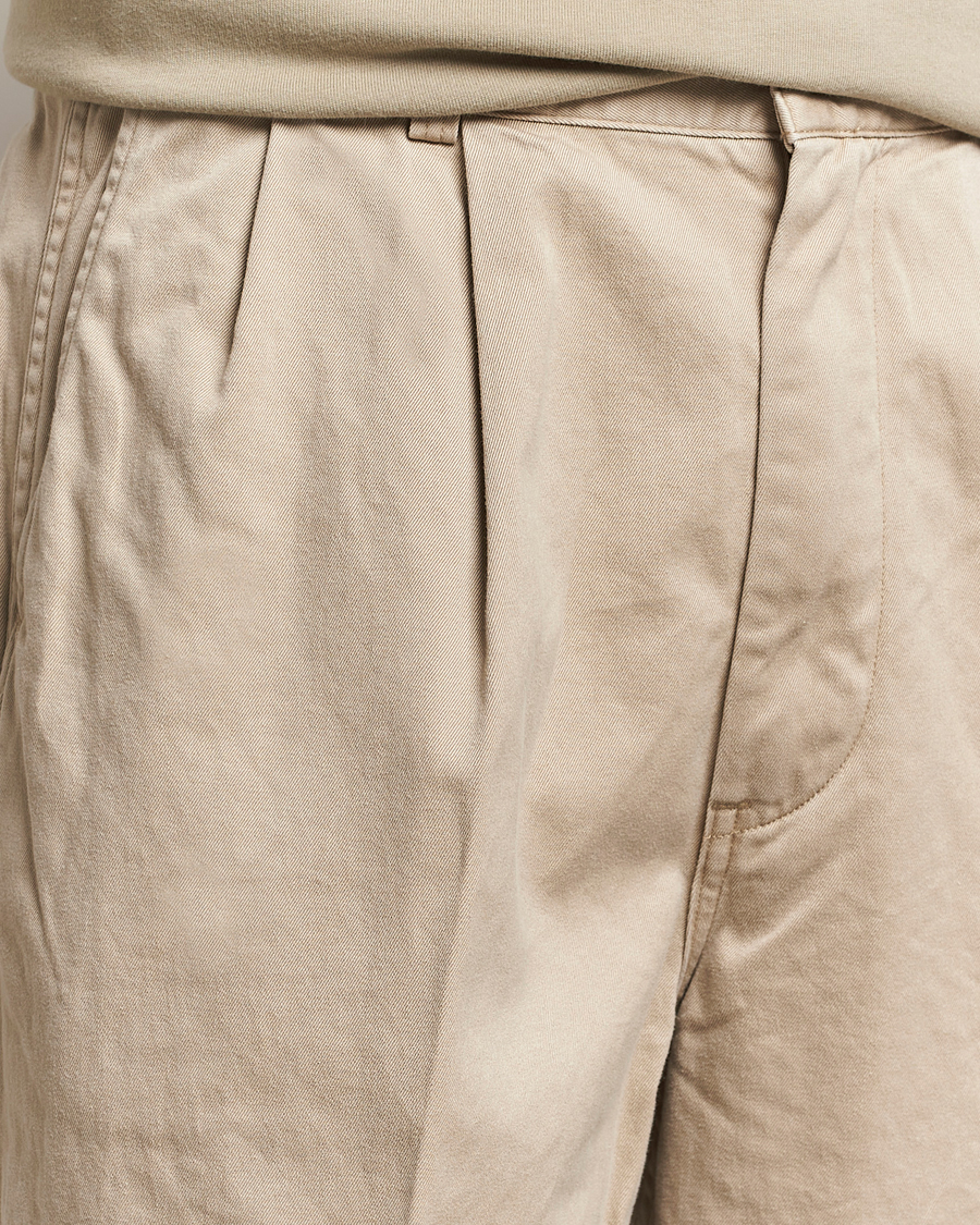 Herren | Hosen | orSlow | Two Tuck Wide Trousers Khaki
