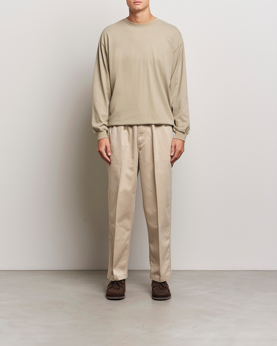 Herren | T-Shirts | orSlow | Relax Fit Long Sleeve T-Shirt Olive Drab